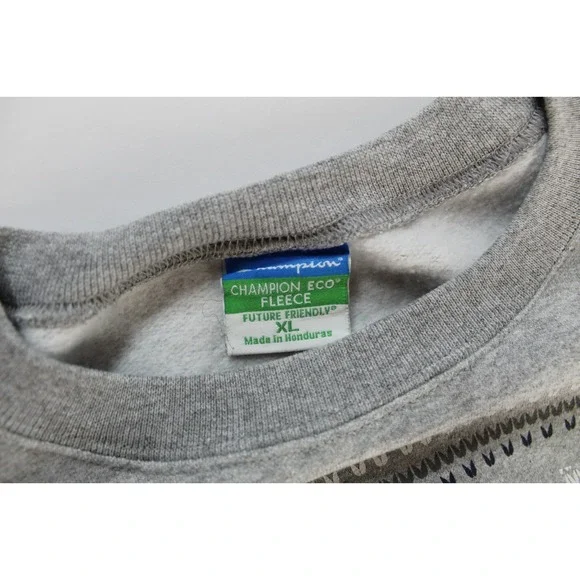 Vintage Y2K Champion Eco Fleece SNHU PENMEN Sweatshirt Size XL Gray Southern ECU - Picture 4 of 8